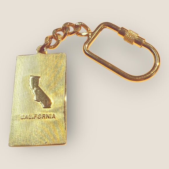 San Francisco Trolley Keychain Keyring Gold Tone Metal California Souvenir - Picture 2 of 2